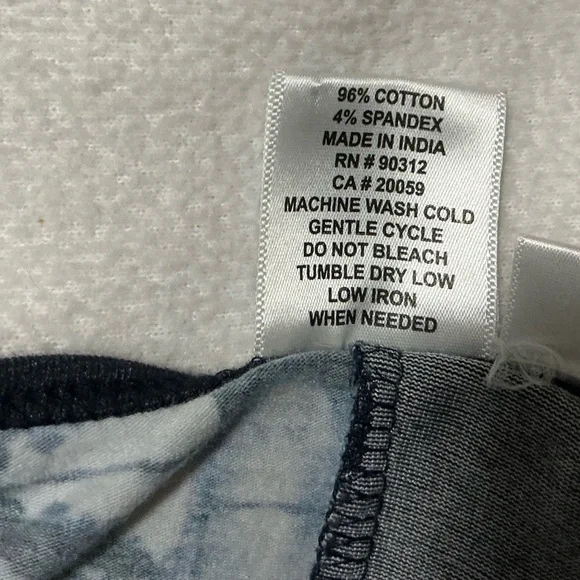 Parsley & Sage Navy and Blue Patchwork Blouse - Picture 8 of 8